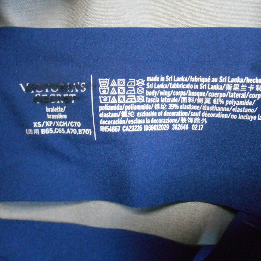 Victoria’s Secret Bra XS Blue Bralette NWOT - Picture 3 of 3